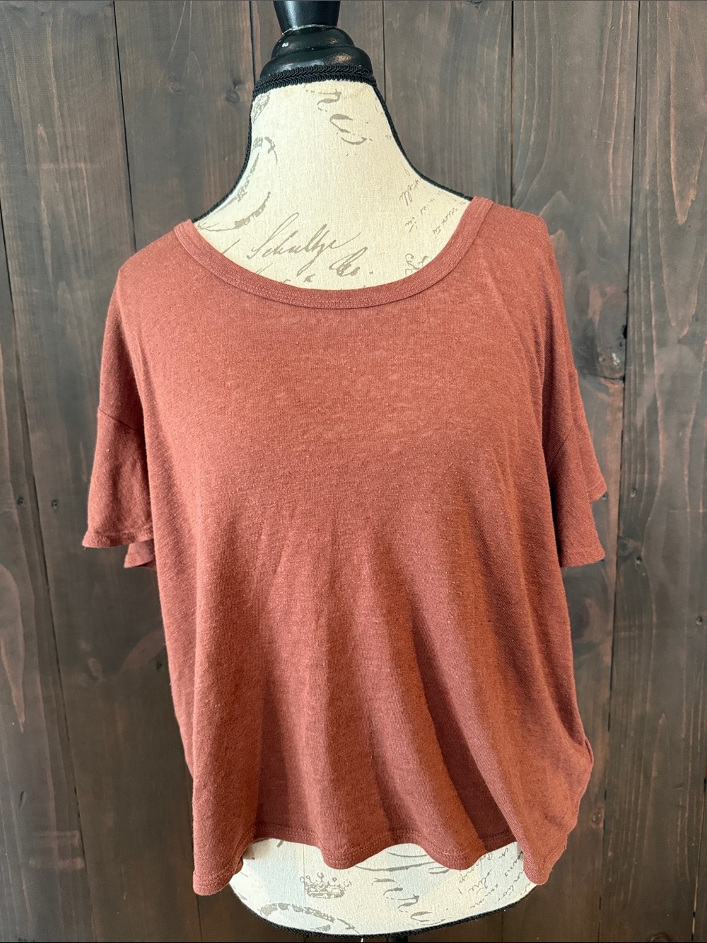 Old Navy Rust Short Sleeve Scoop Neck Tee